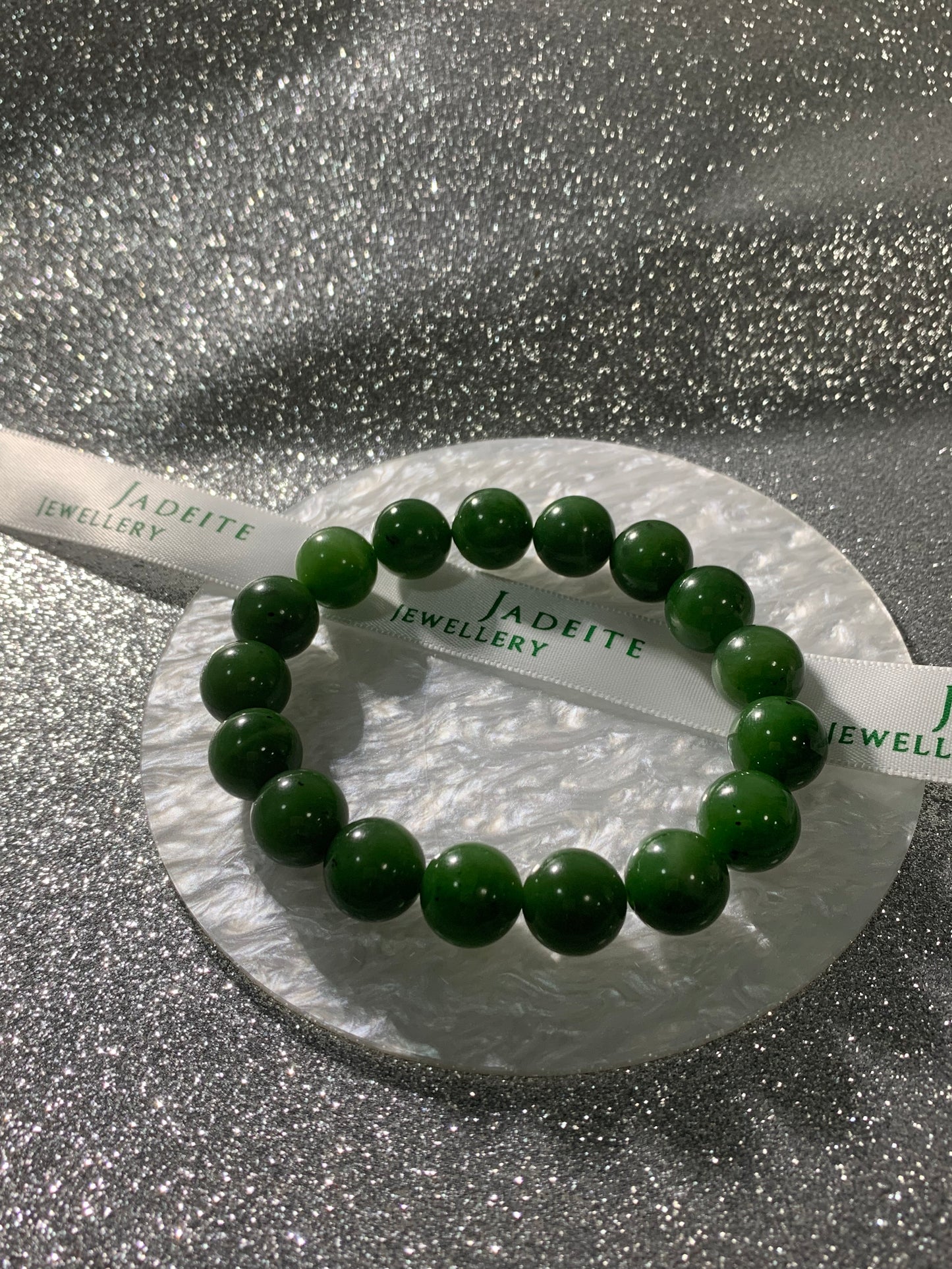 Natural Nephrite Jade Bracelet天然和田玉手鏈(NJB10M)