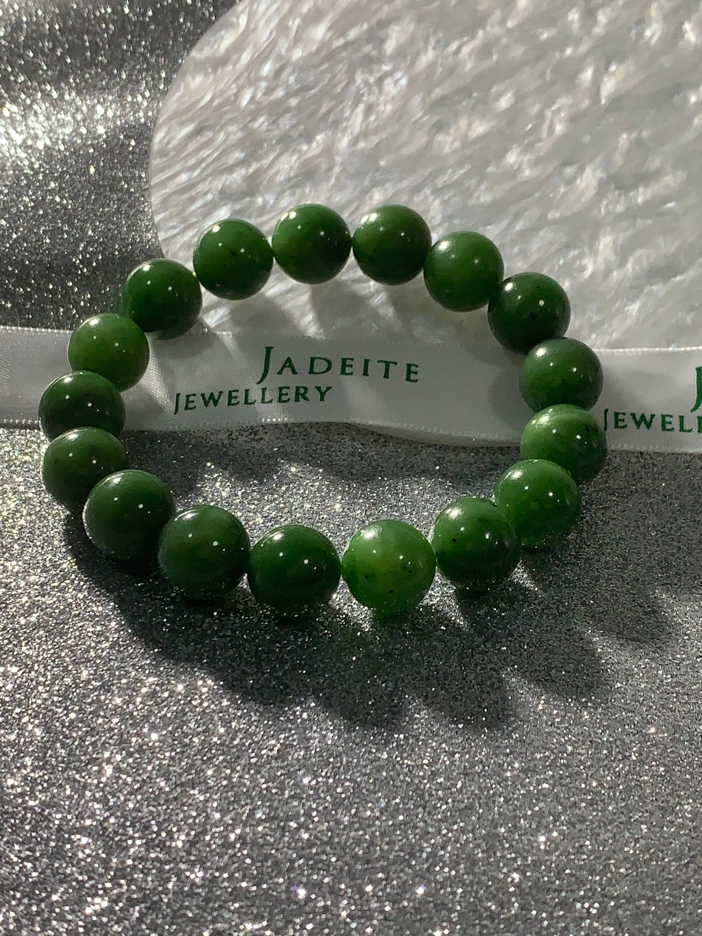 Natural Nephrite Jade Bracelet天然和田玉手鏈(NJB10M)