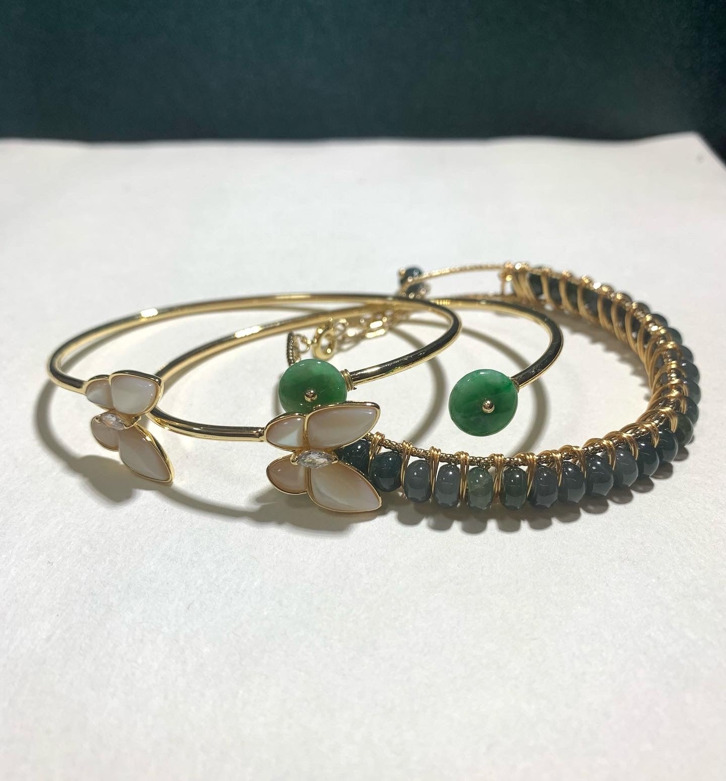 Jadeite Bracelet 天然翡翠設計款手鈪 (JBT00165-1) (JBT00165-2)