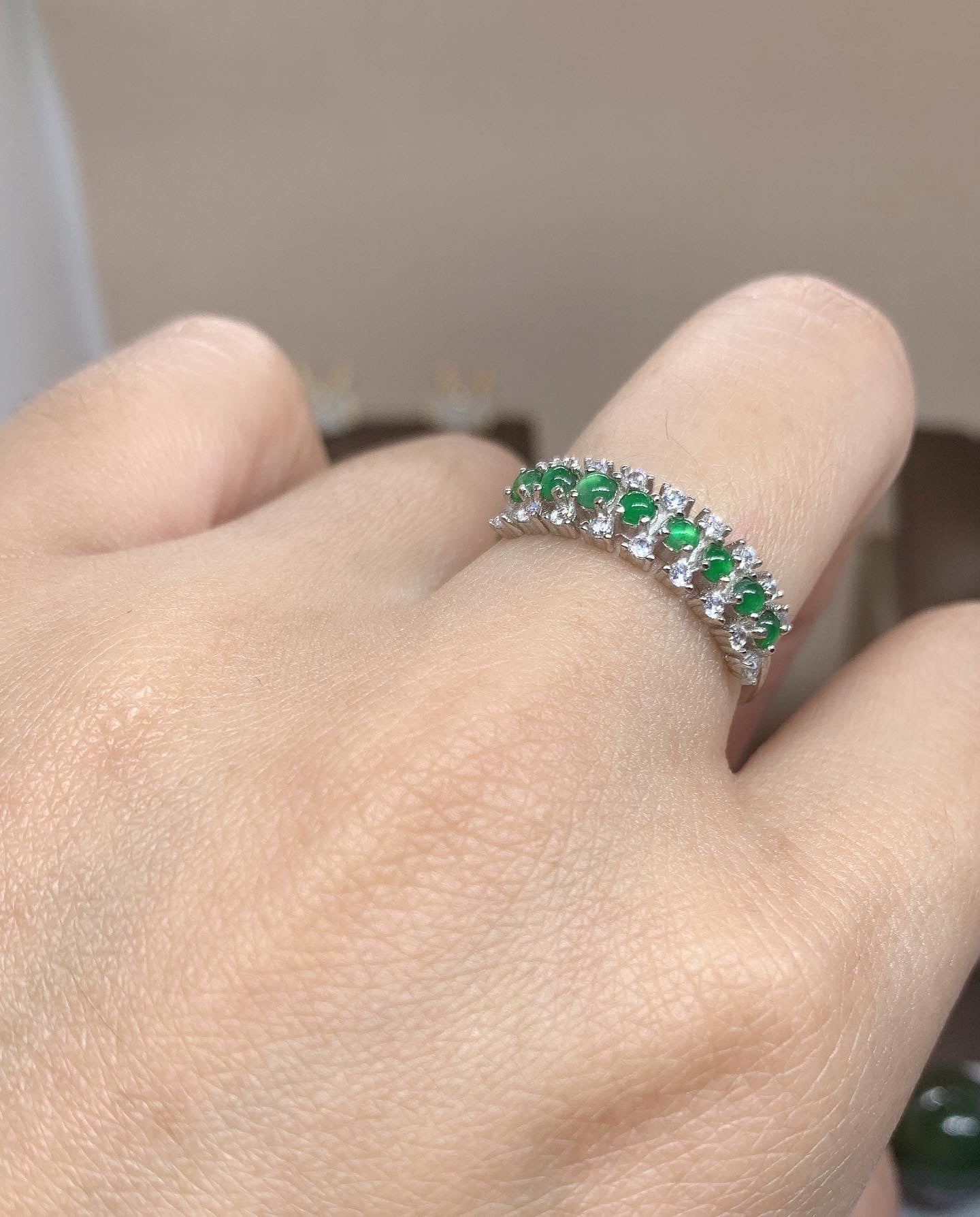 Jadeite Ring｜天然翡翠鑲嵌戒指