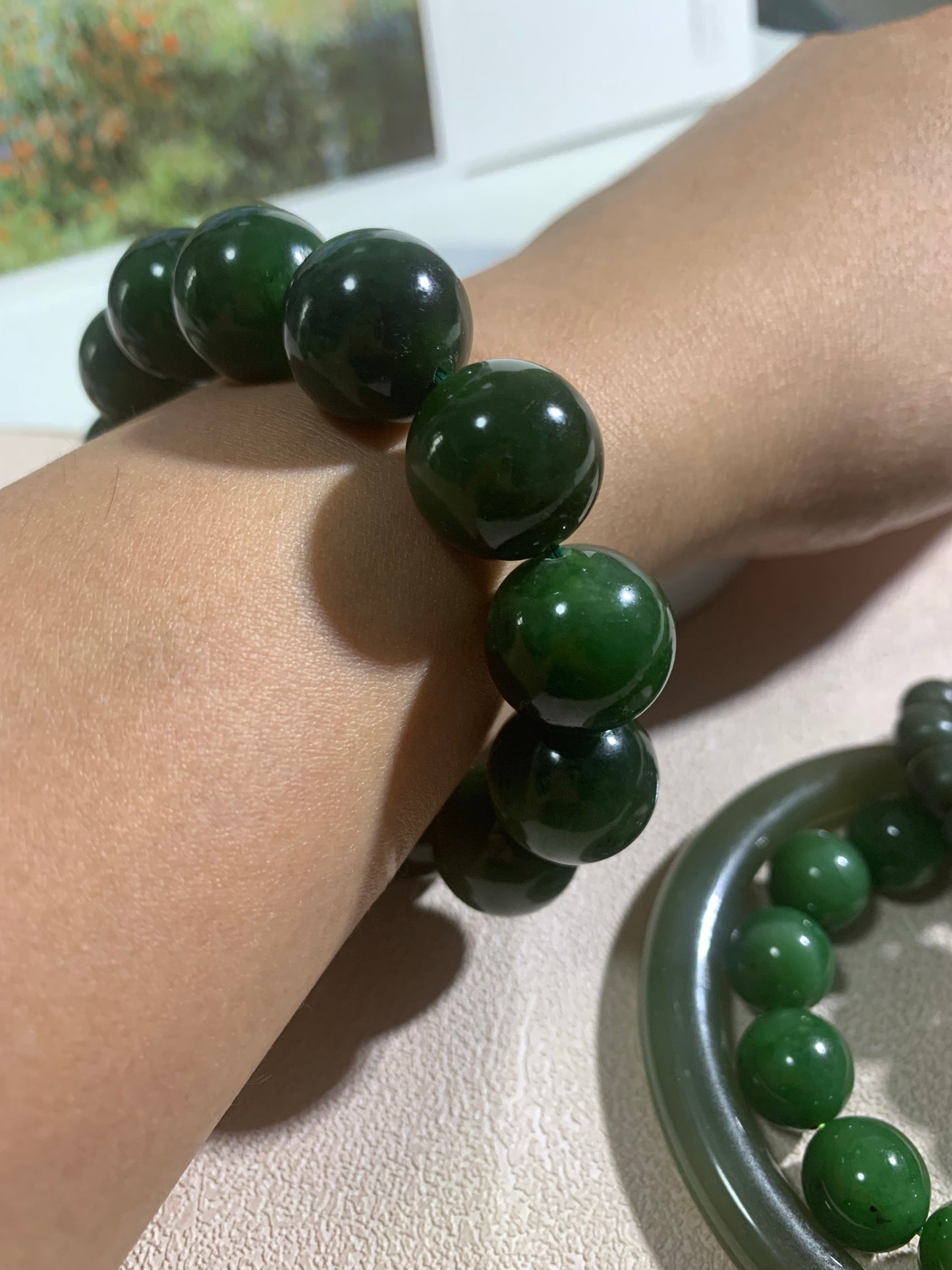 Natural Nephrite Jade Bracelet｜天然和田玉 手鏈(NJB0350)