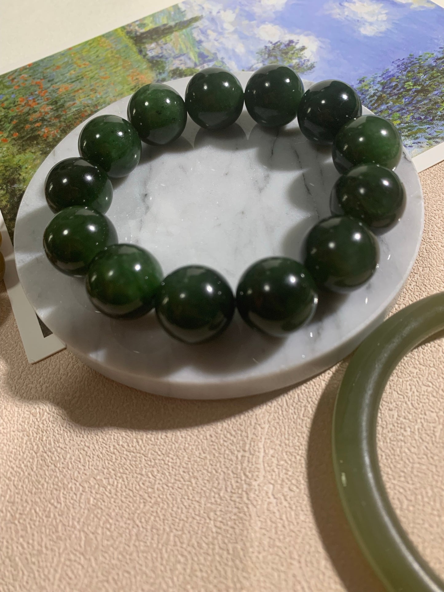 Natural Nephrite Jade Bracelet｜天然和田玉 手鏈(NJB0350)