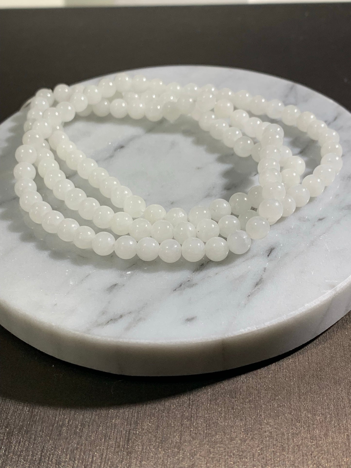 Natural Nephrite Jade 108 Bead Bracelet Necklace ｜天然和田玉 108粒多圈手鏈