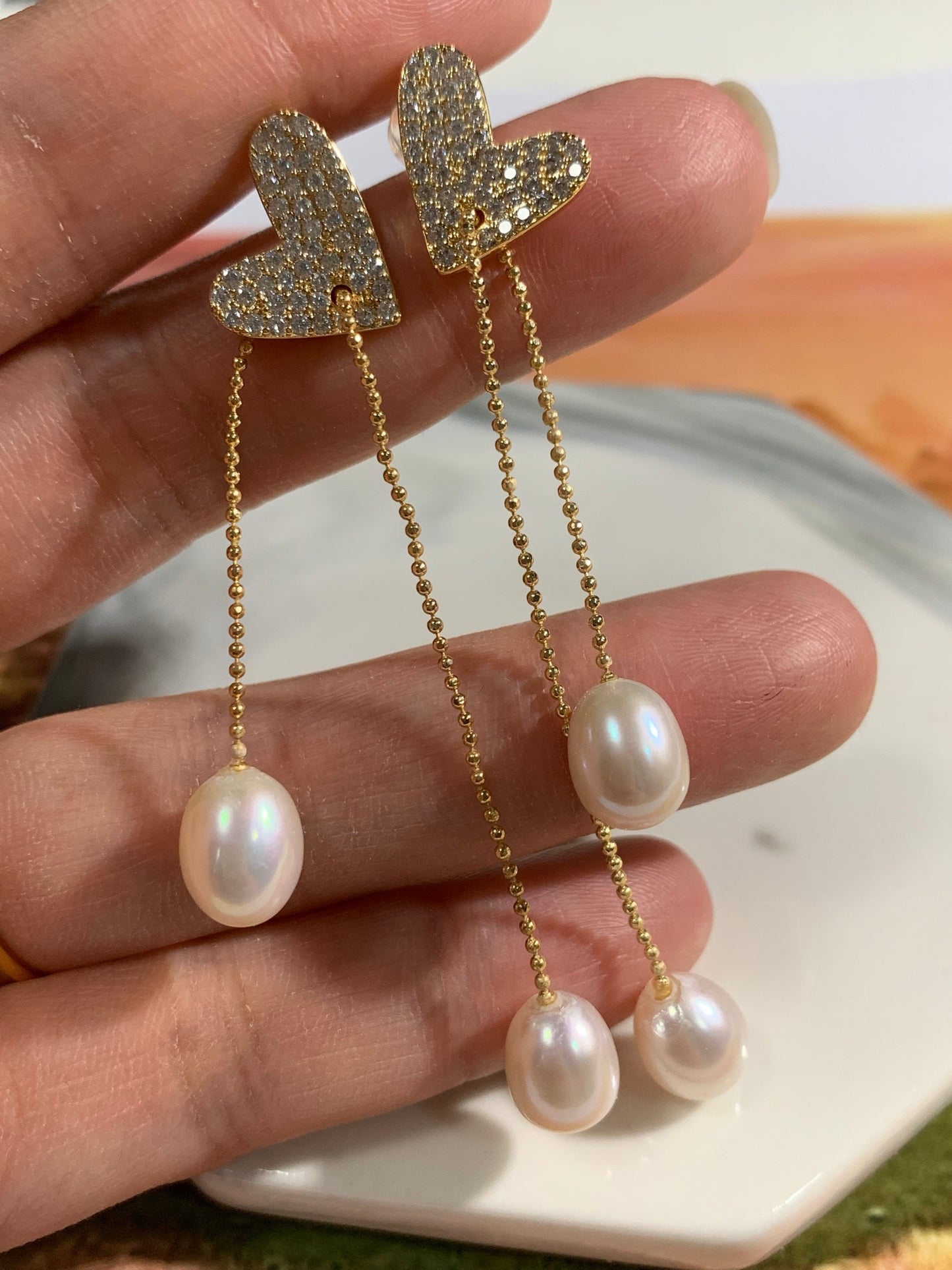 Pearl Earrings ｜天然淡水珍珠 耳環 (PE0100)