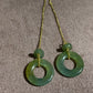 Jadeite Earring 天然冰藍厎带黃翡翠耳飾 (JE220)