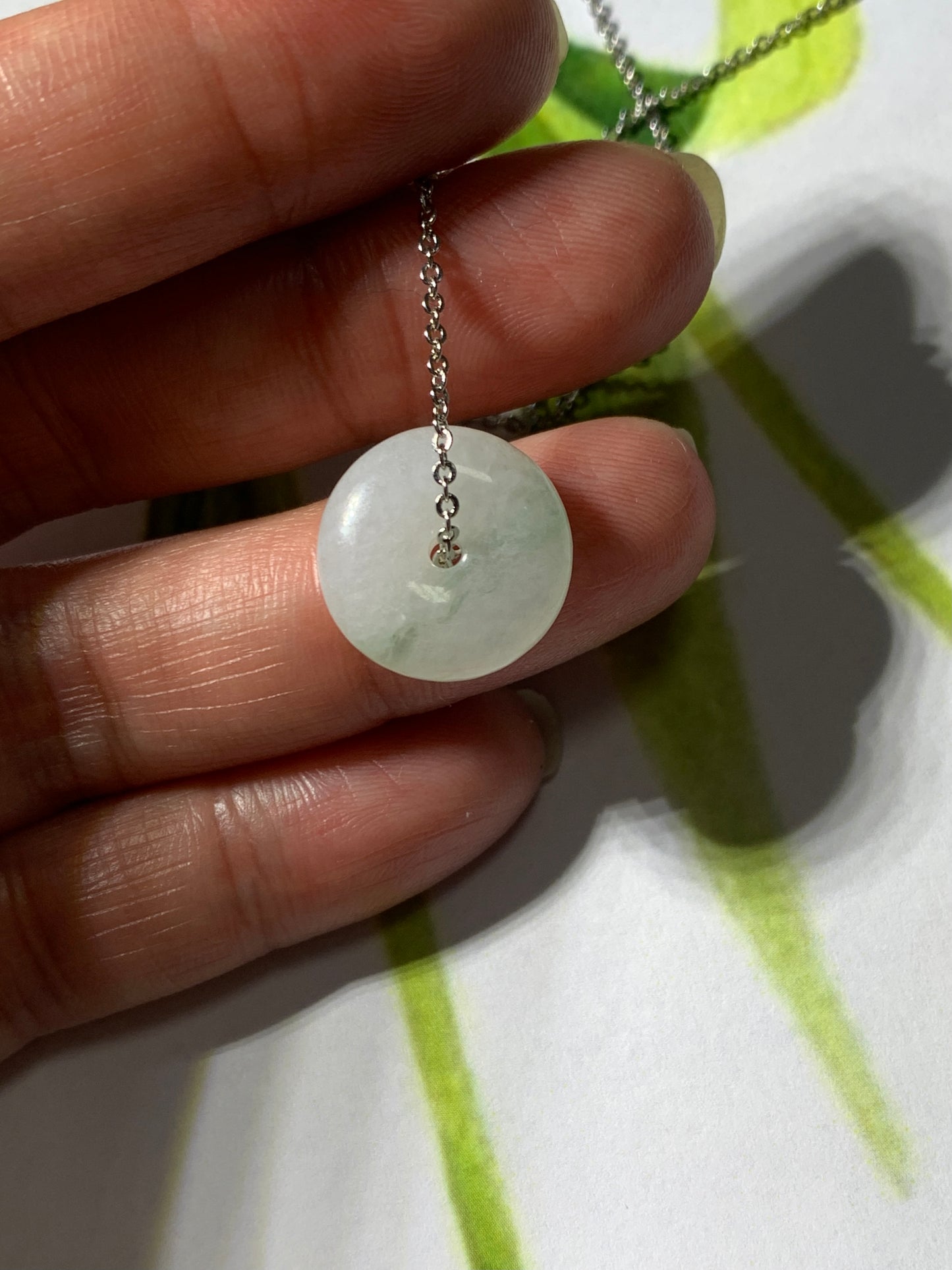 Jadeite Donut  Pendant ｜天然翡翠 平安扣吊墜 (JBN0020)