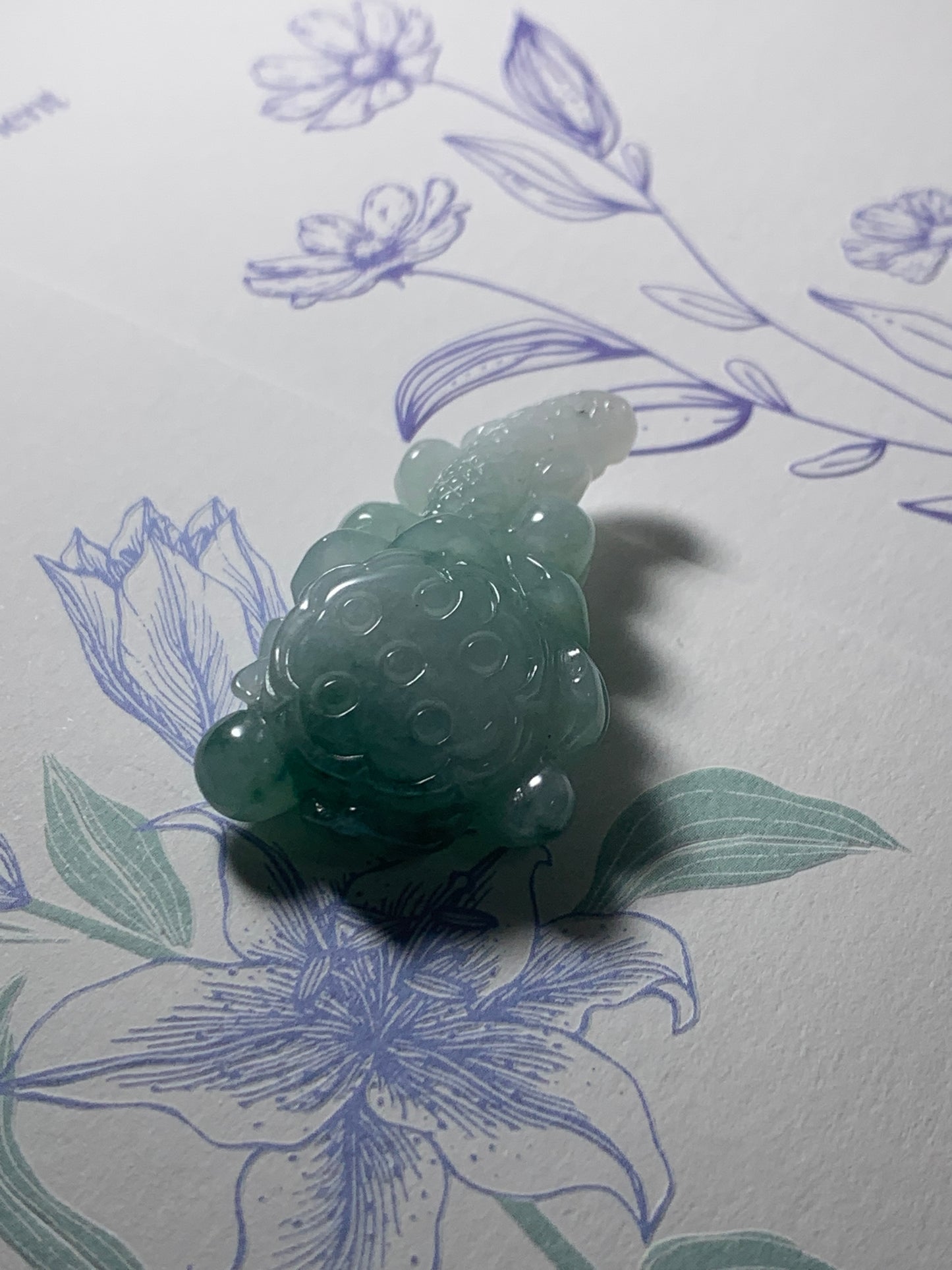 Jadeite Pendant ｜天然翡翠荷花吊墜(JP00154)