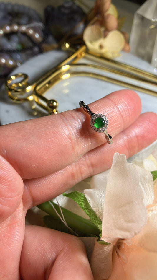 Jadeite Ring｜天然翡翠鑲嵌戒指 (JRS052)