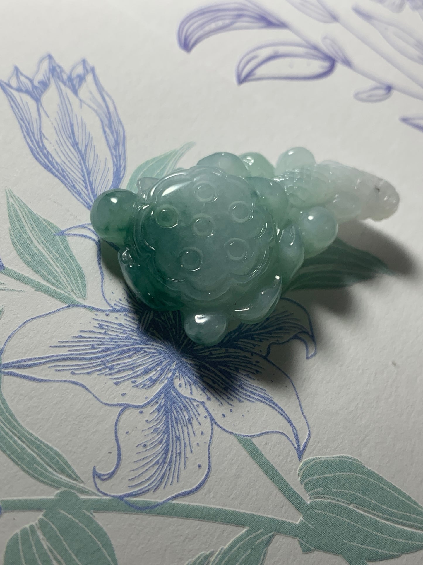 Jadeite Pendant ｜天然翡翠荷花吊墜(JP00154)