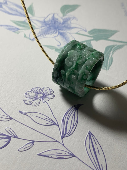 Vintage Jadeite Jade Pendant ｜天然翡翠吊墜 復古系列(JR0071)