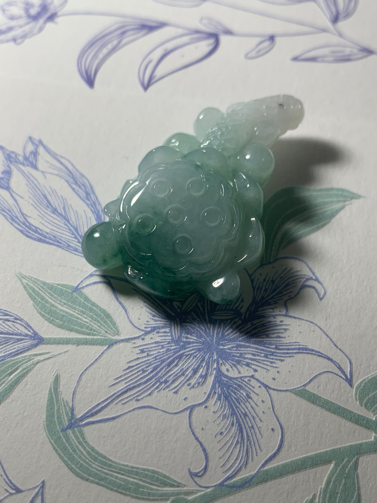 Jadeite Pendant ｜天然翡翠荷花吊墜(JP00154)