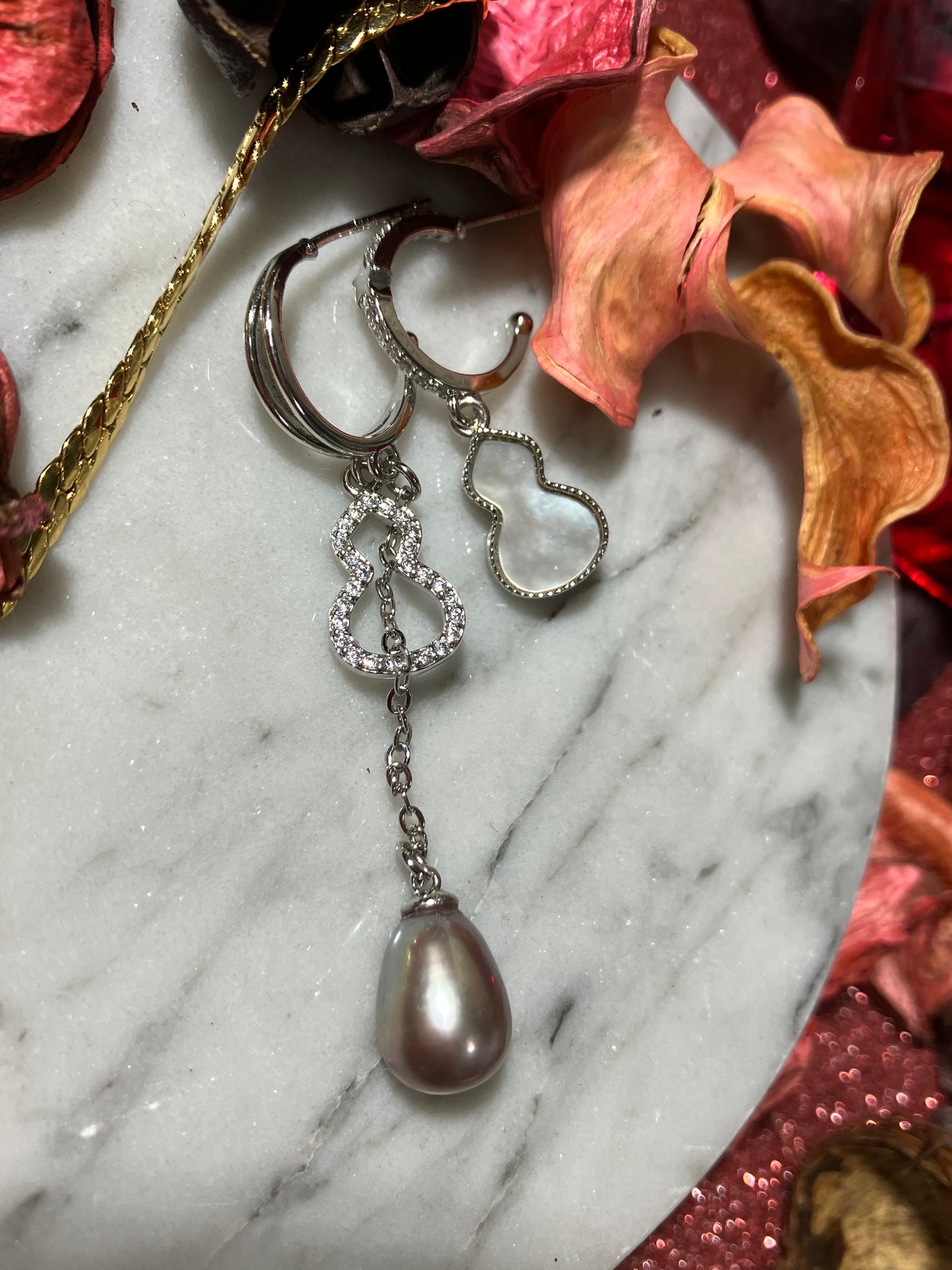 Natural Pearl Earrings 天然淡水珍珠 耳環(JPE0033)