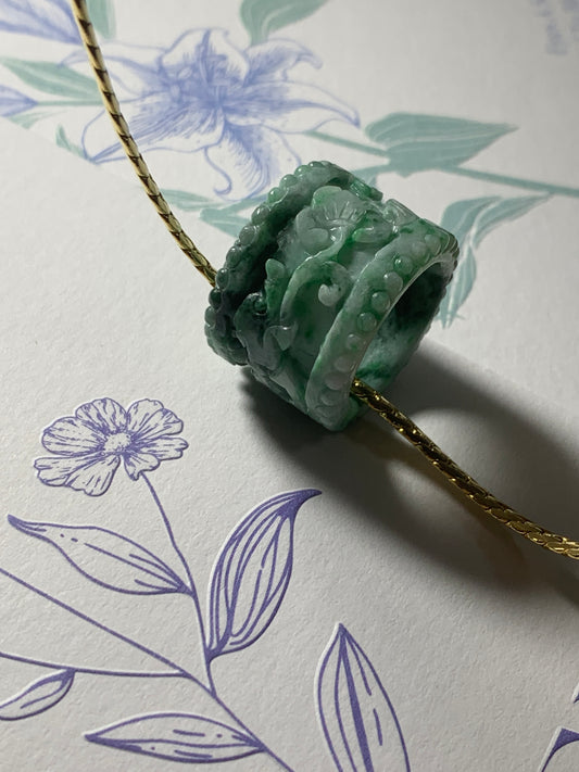 Vintage Jadeite Jade Pendant ｜天然翡翠吊墜 復古系列(JR0071)