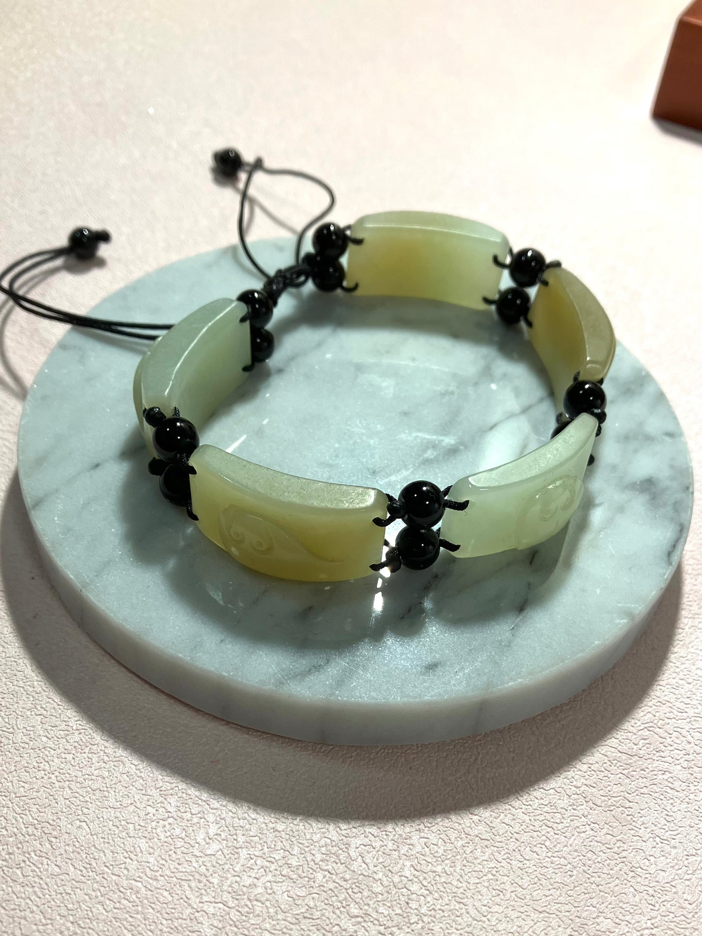 Natural Nephrite Jade Bracelet  天然和田玉手鏈(NJB178)