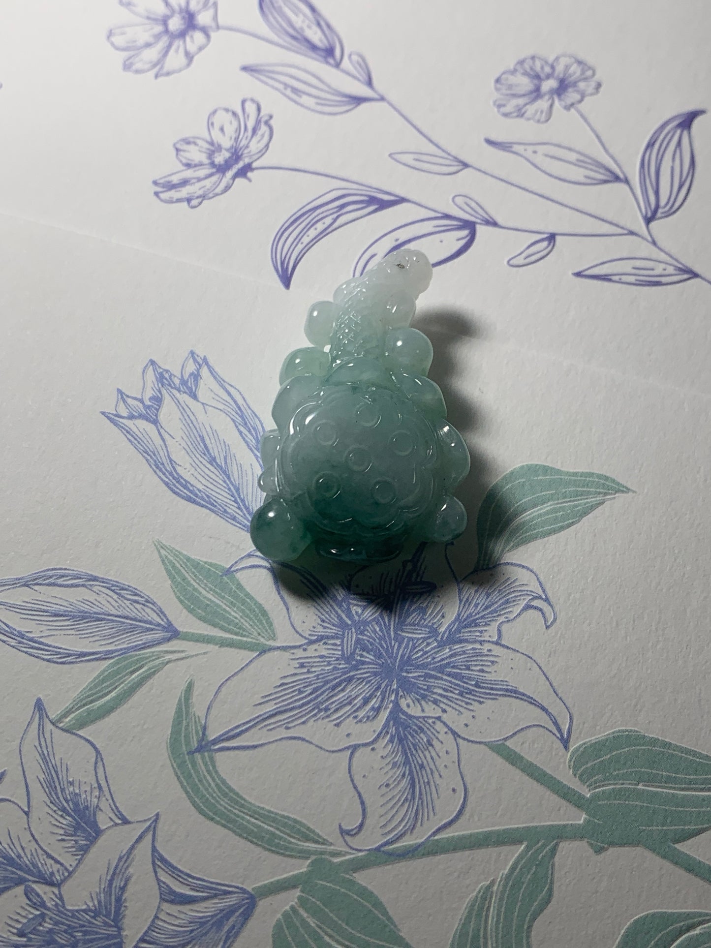 Jadeite Pendant ｜天然翡翠荷花吊墜(JP00154)