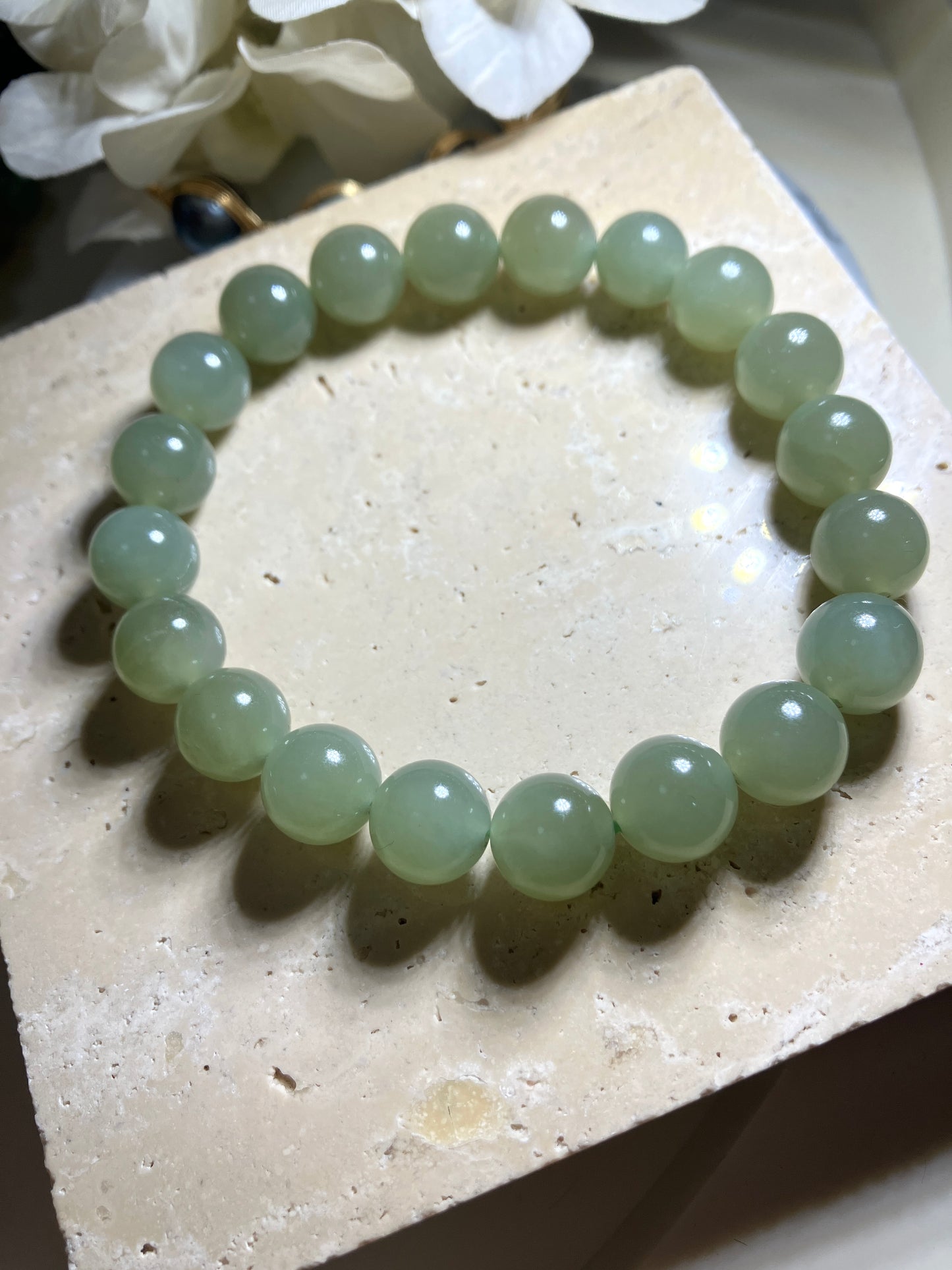 Natural Nephrite Jade Bracelet天然和田玉手鏈(NJ B157）