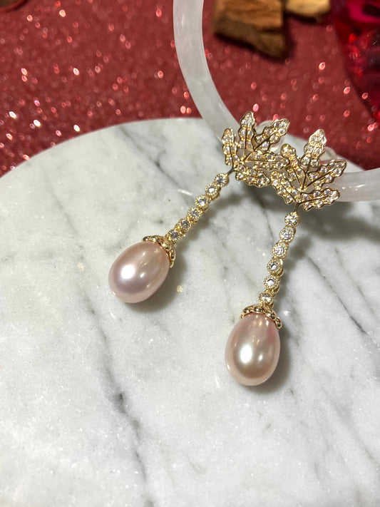 Natural Pearl Earrings 天然淡水珍珠 耳環(JPE0001)