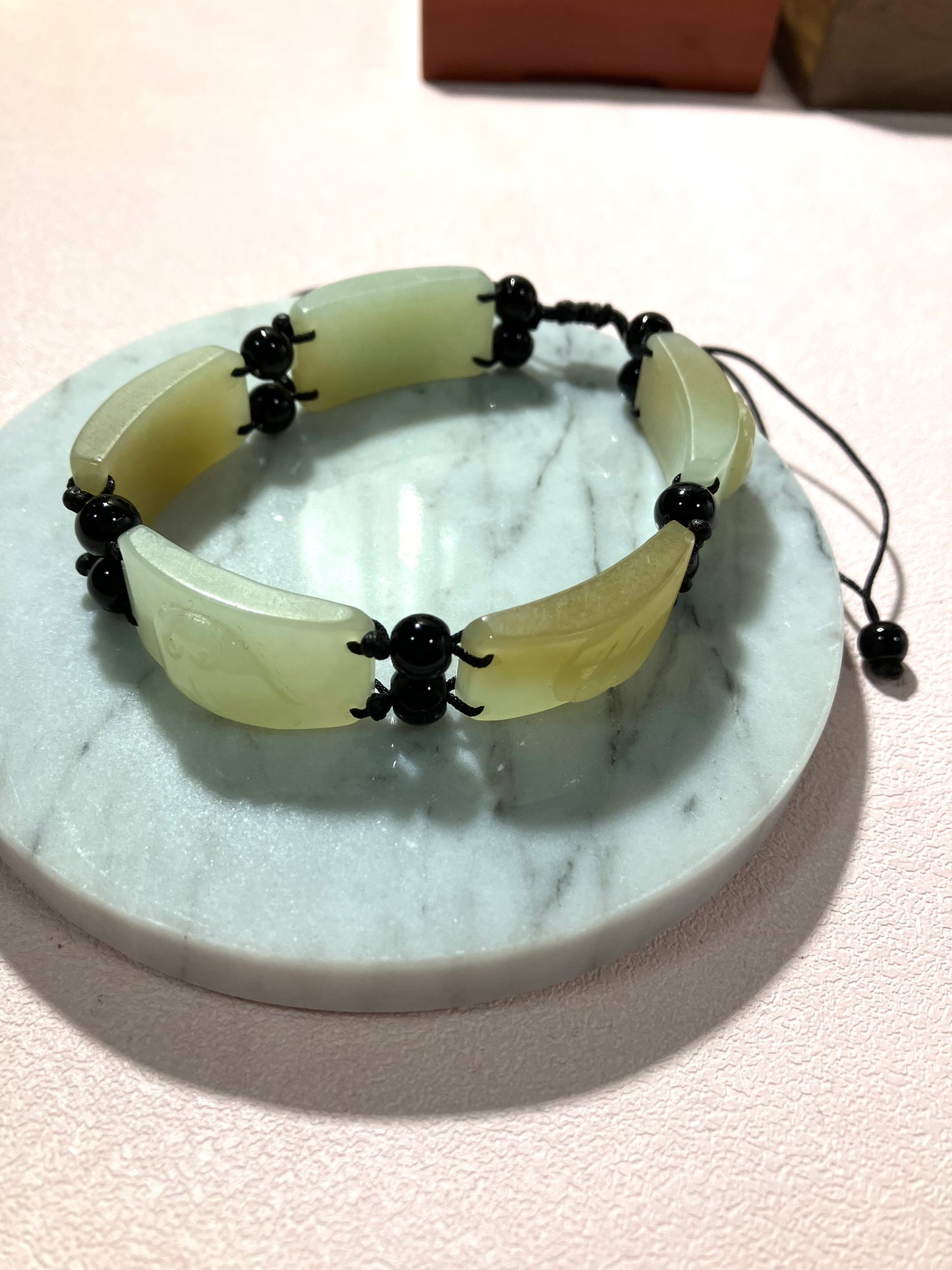 Natural Nephrite Jade Bracelet  天然和田玉手鏈(NJB178)