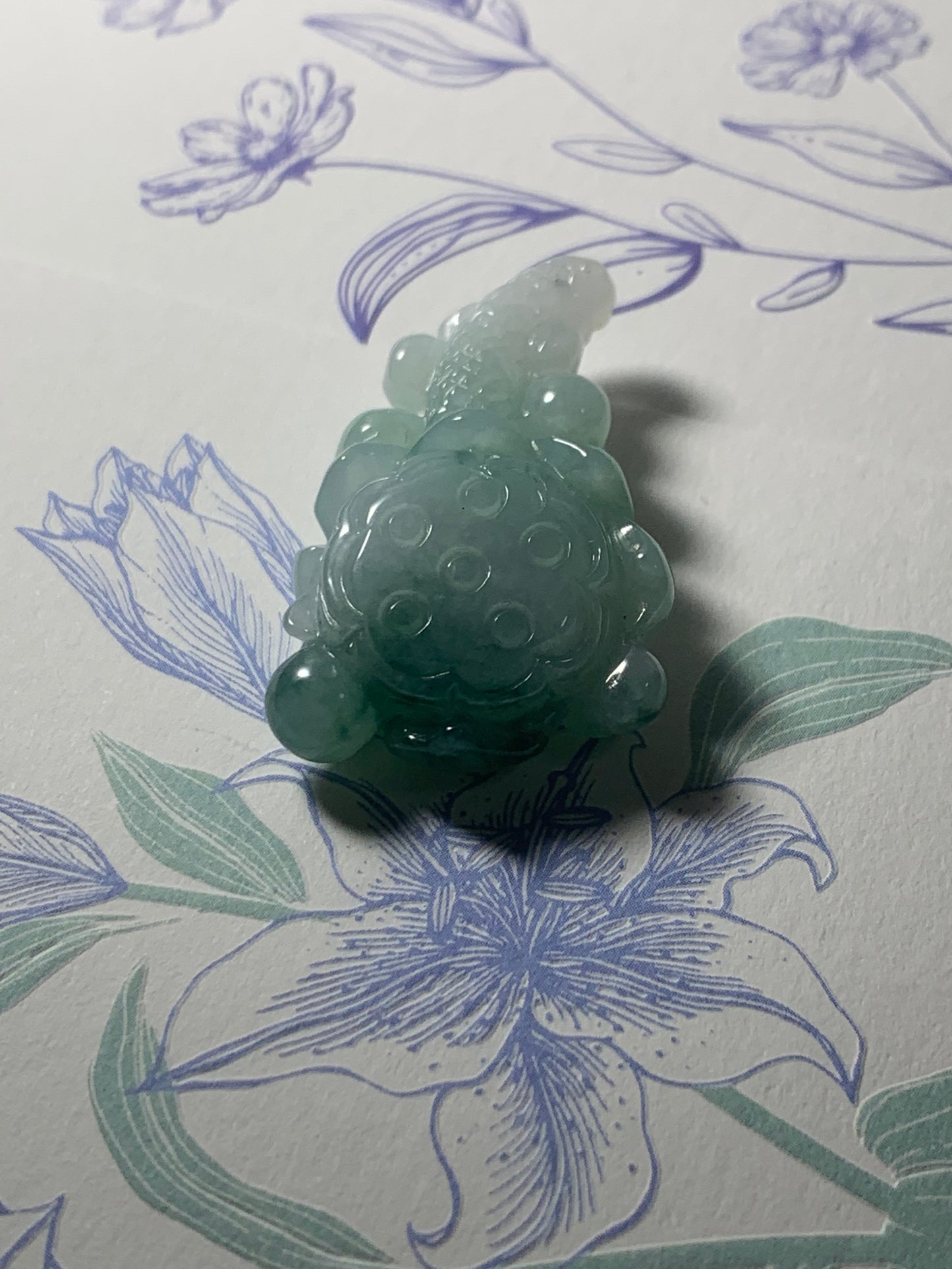 Jadeite Pendant ｜天然翡翠荷花吊墜(JP00154)