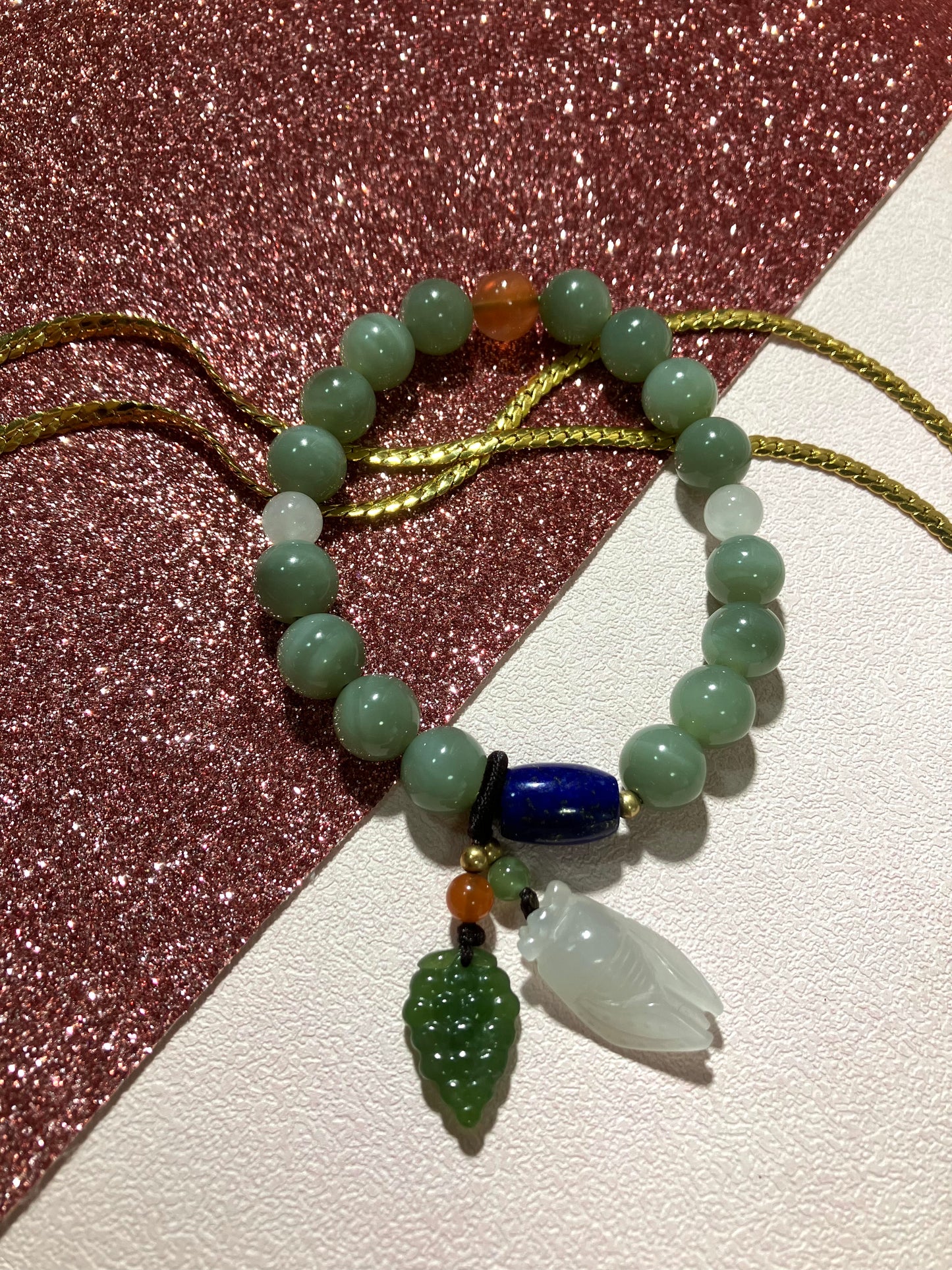 Natural Nephrite Jade Bracelet天然和田玉手鏈(NJB150))