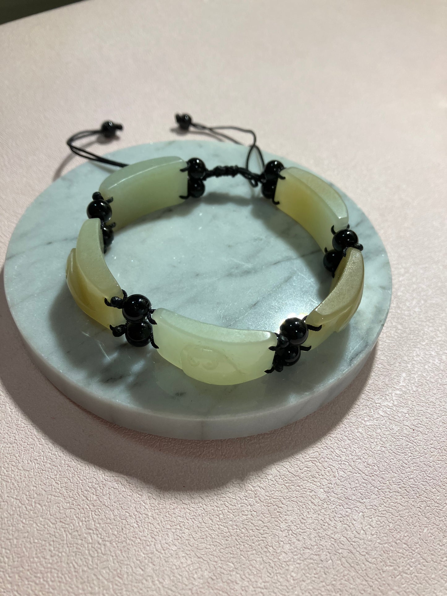 Natural Nephrite Jade Bracelet  天然和田玉手鏈(NJB178)