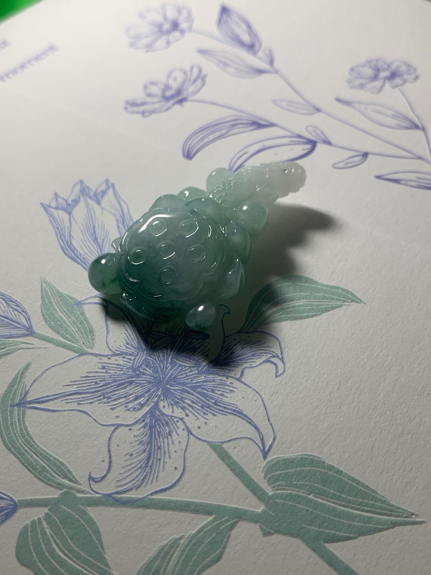 Jadeite Pendant ｜天然翡翠荷花吊墜(JP00154)