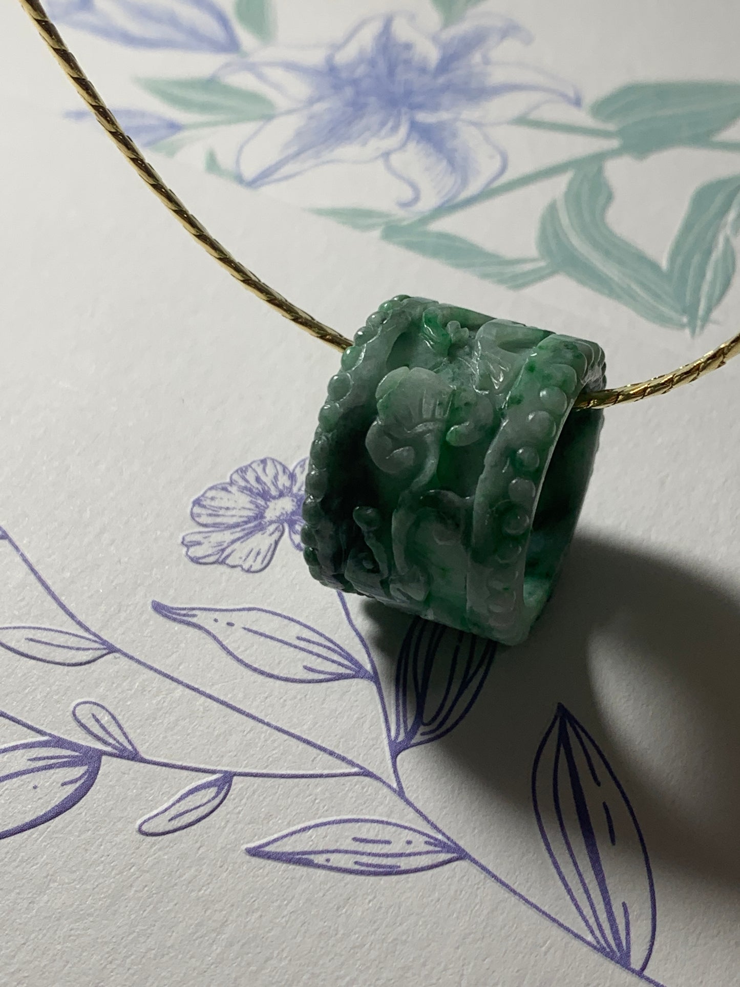 Vintage Jadeite Jade Pendant ｜天然翡翠吊墜 復古系列(JR0071)