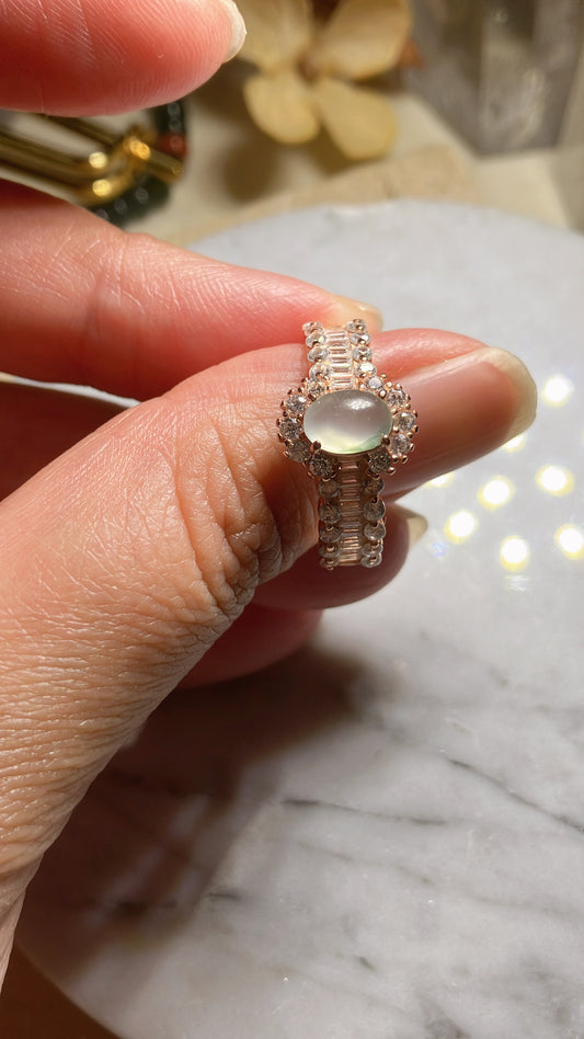 Jadeite Ring｜天然翡翠鑲嵌戒指 (JRS061)