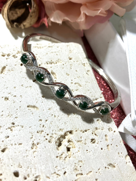 Jadeite Bracelet｜天然綠翡翠手鈪 (JS0139)