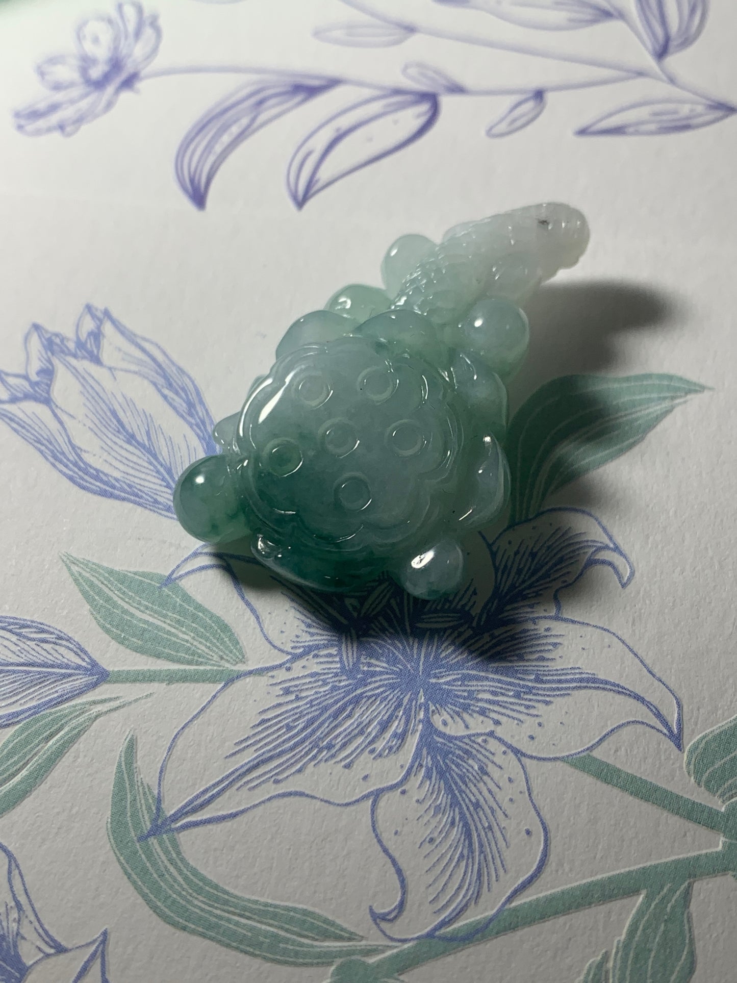 Jadeite Pendant ｜天然翡翠荷花吊墜(JP00154)