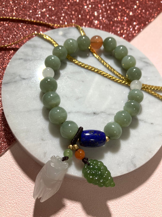 Natural Nephrite Jade Bracelet天然和田玉手鏈(NJB150))