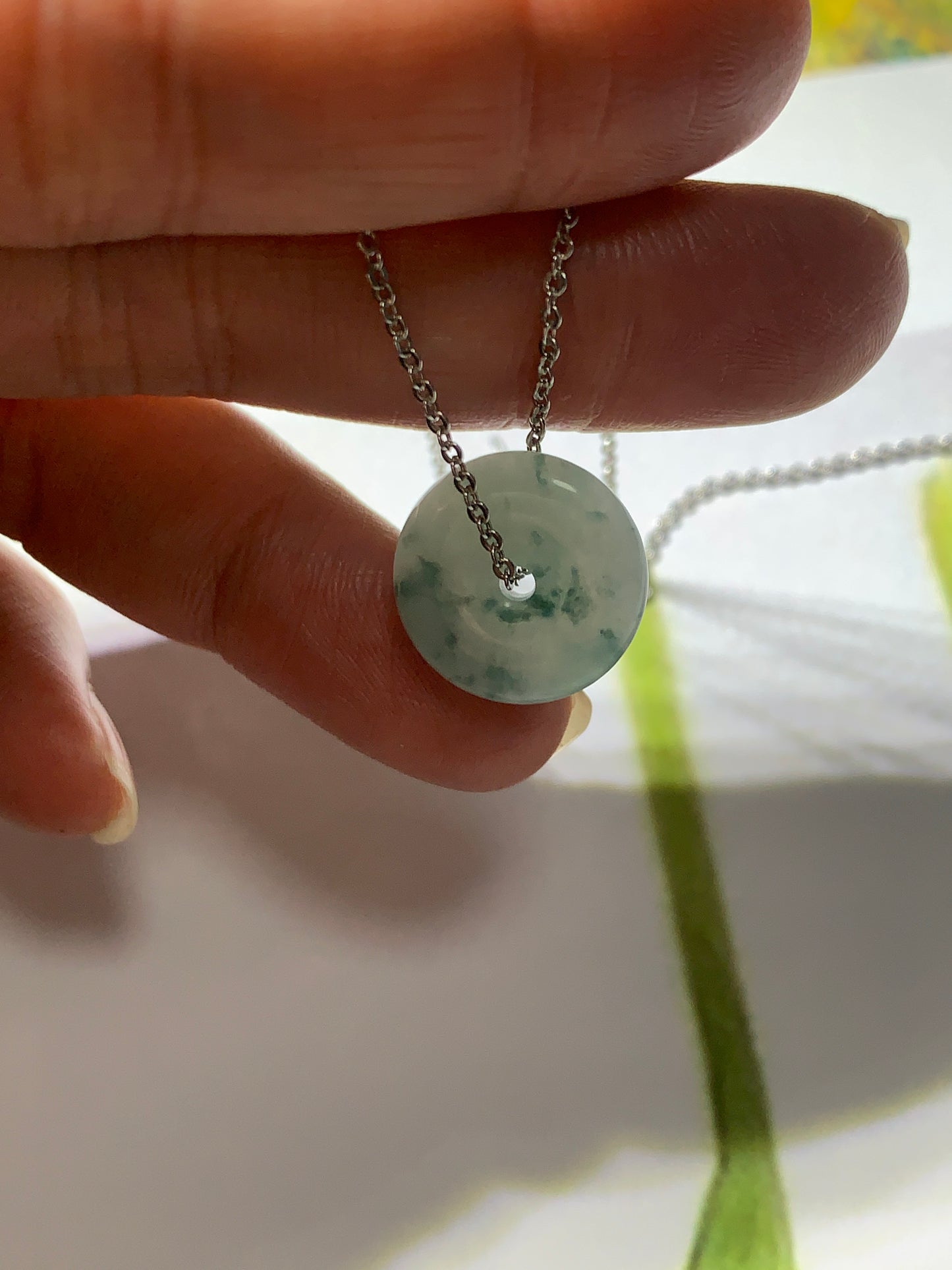 Jadeite Donut  Pendant ｜天然翡翠 平安扣吊墜 (JBN0030)