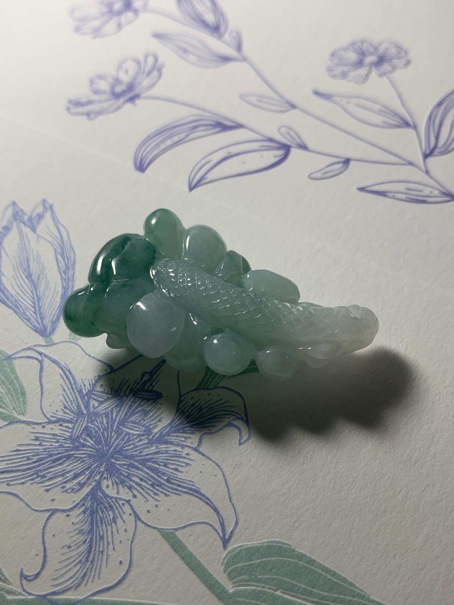 Jadeite Pendant ｜天然翡翠荷花吊墜(JP00154)