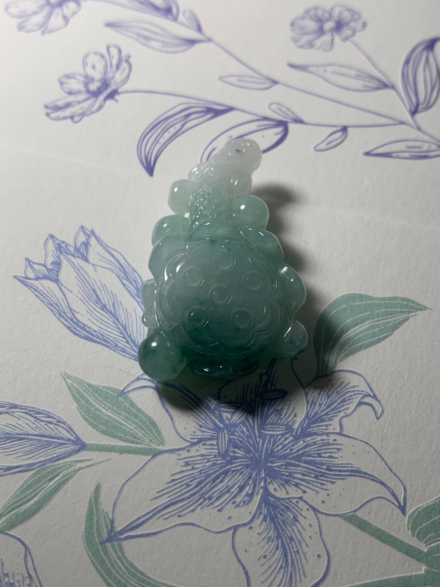 Jadeite Pendant ｜天然翡翠荷花吊墜(JP00154)