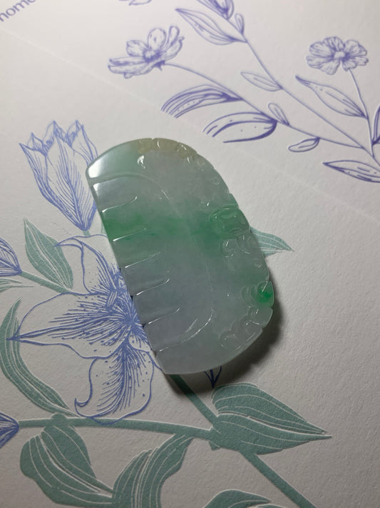 Jadeite Comb Pendant ｜天然翡翠梳吊墜(JH0051)