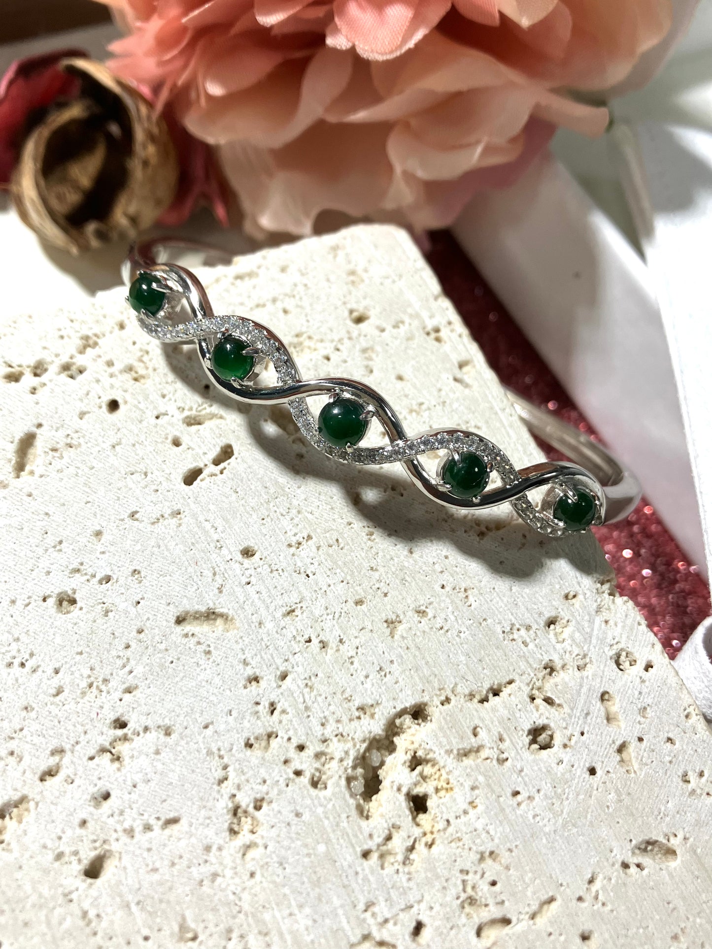 Jadeite Bracelet｜天然綠翡翠手鈪 (JS0139)