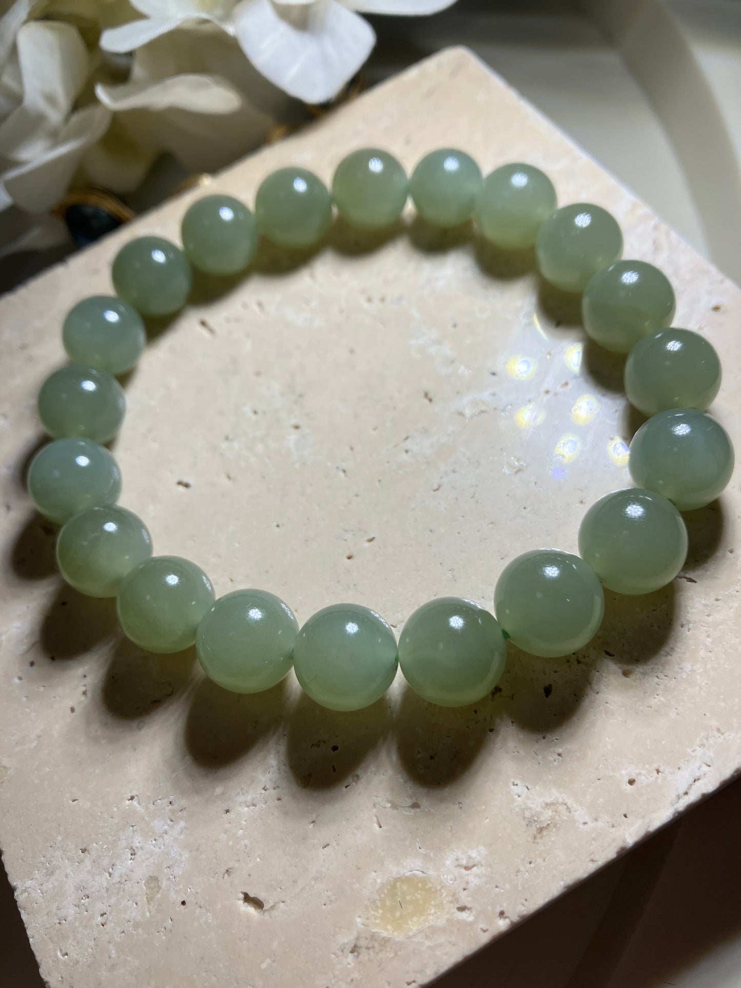 Natural Nephrite Jade Bracelet天然和田玉手鏈(NJ B157）