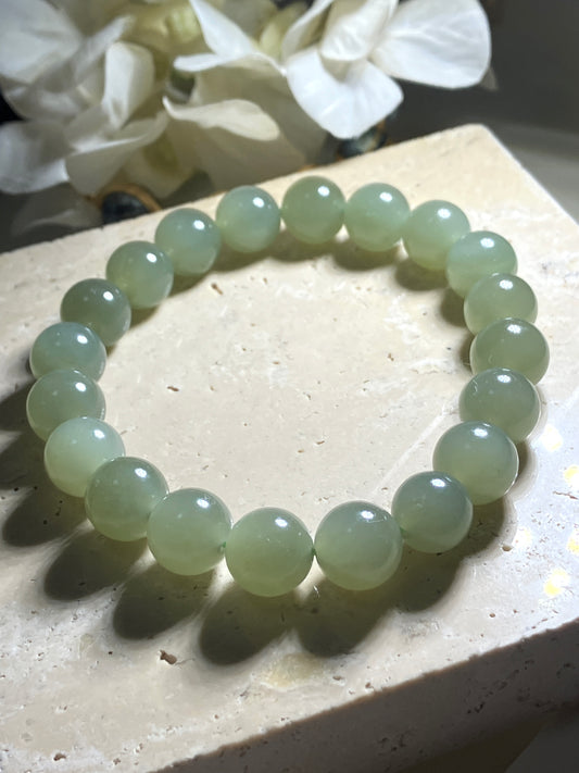 Natural Nephrite Jade Bracelet天然和田玉手鏈(NJ B157）