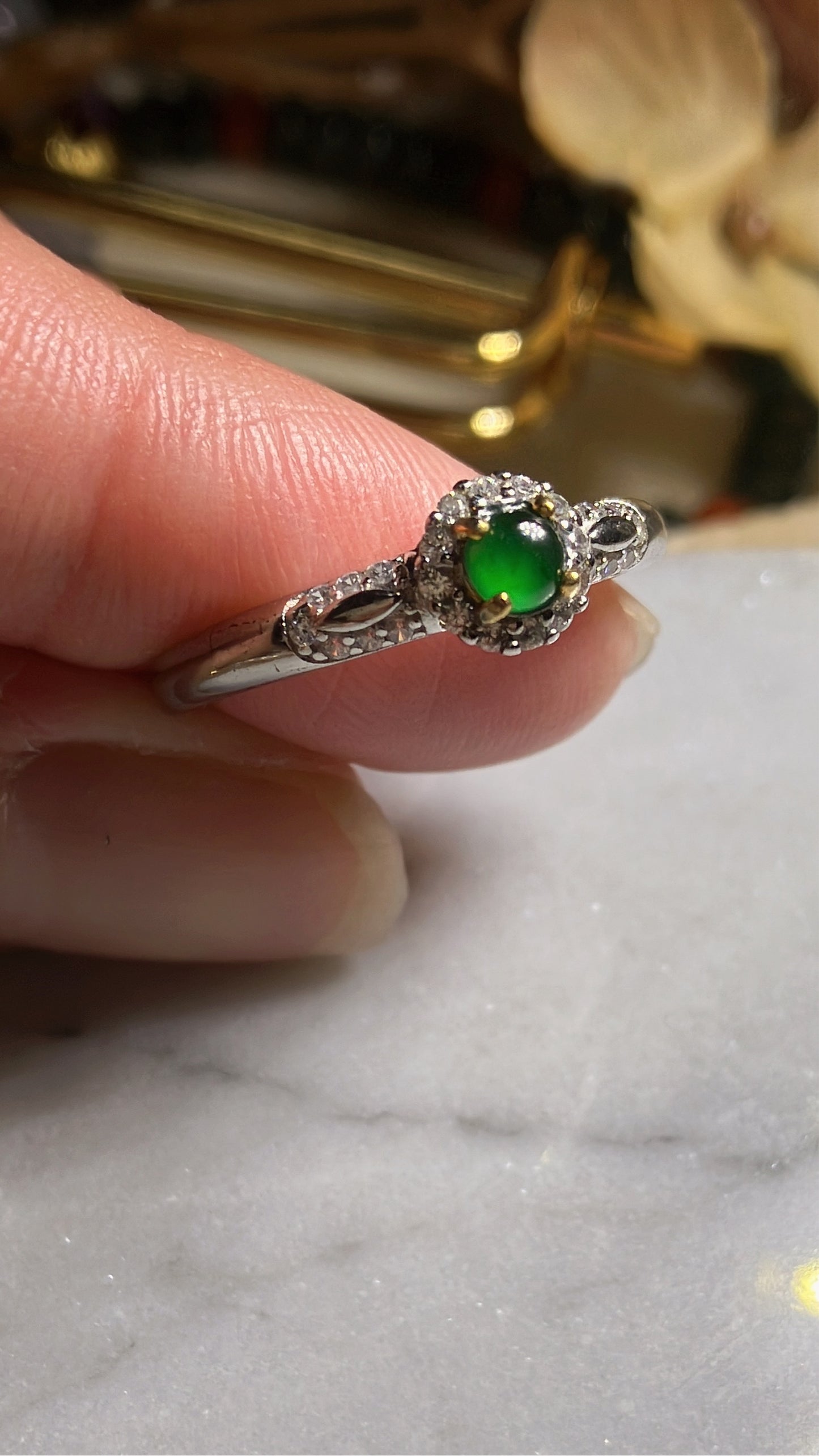 Jadeite Ring｜天然翡翠鑲嵌戒指 (JRS053)