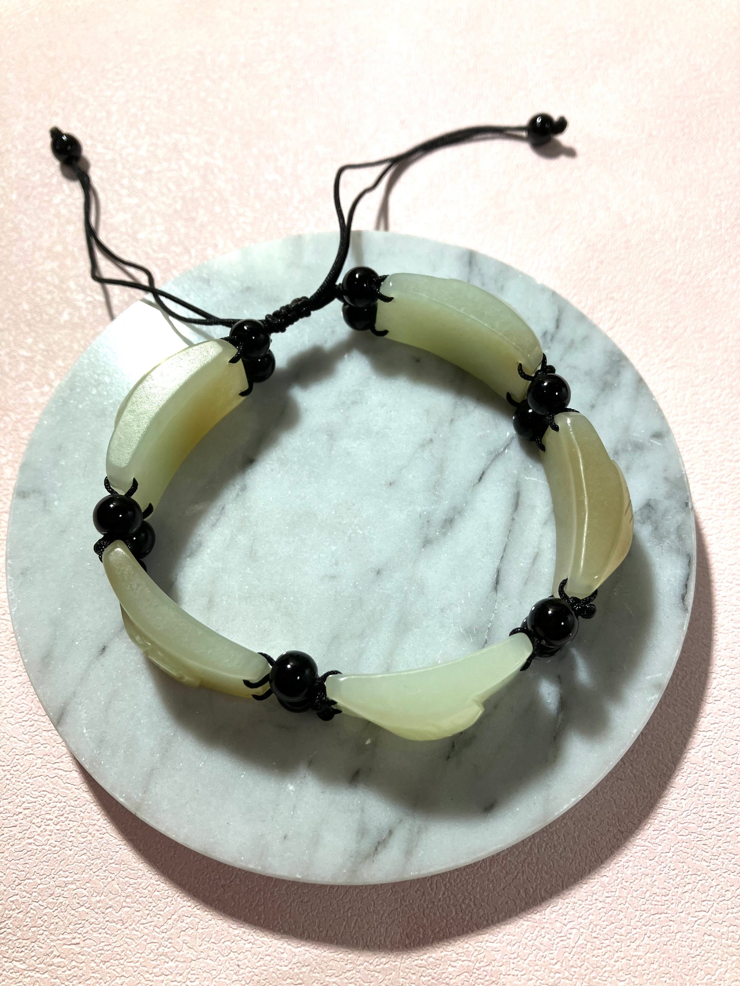 Natural Nephrite Jade Bracelet  天然和田玉手鏈(NJB178)