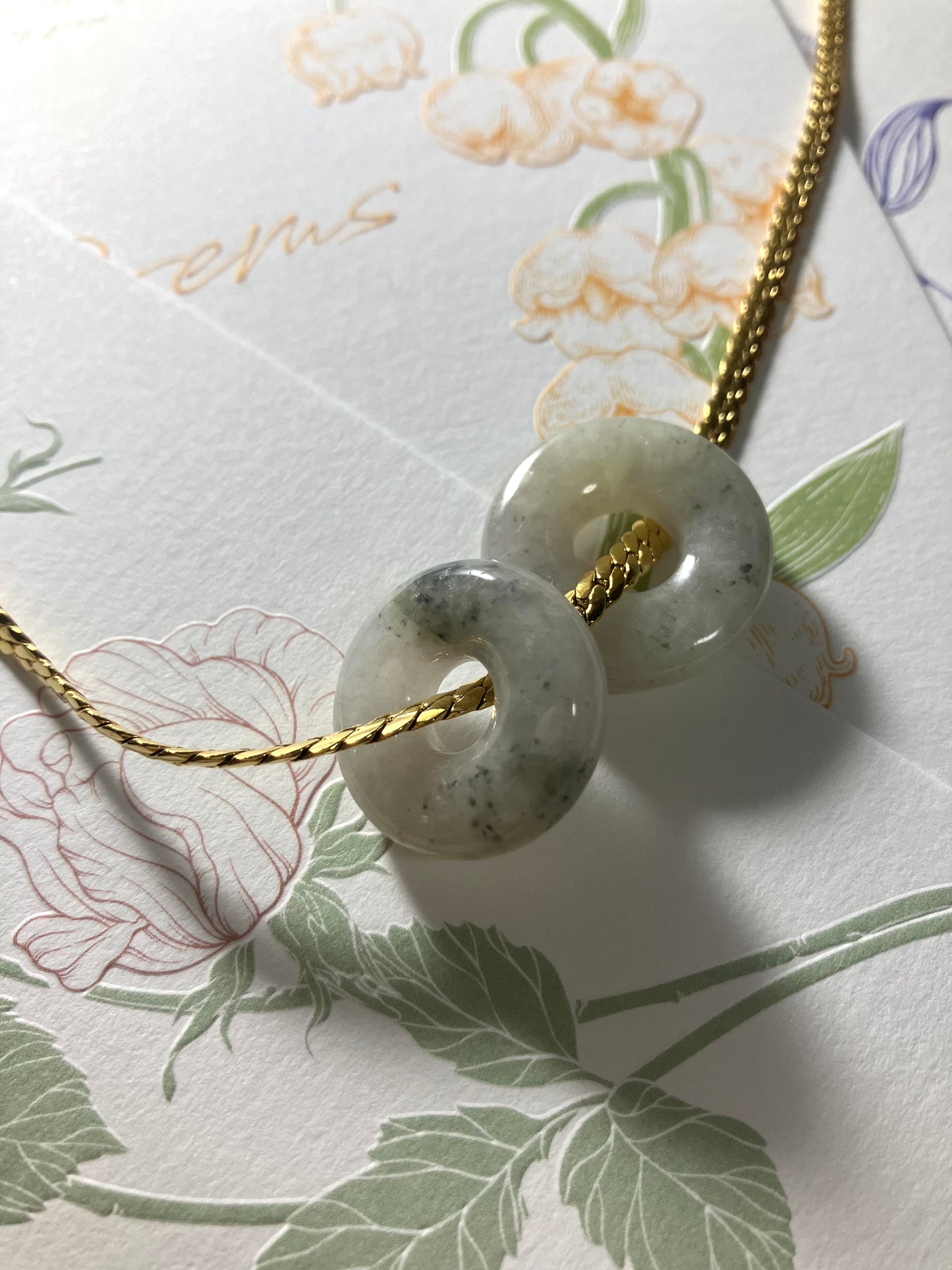 Jadeite Donut  Pendant ｜天然翡翠 烏雞平安扣吊墜 (JNB0035)