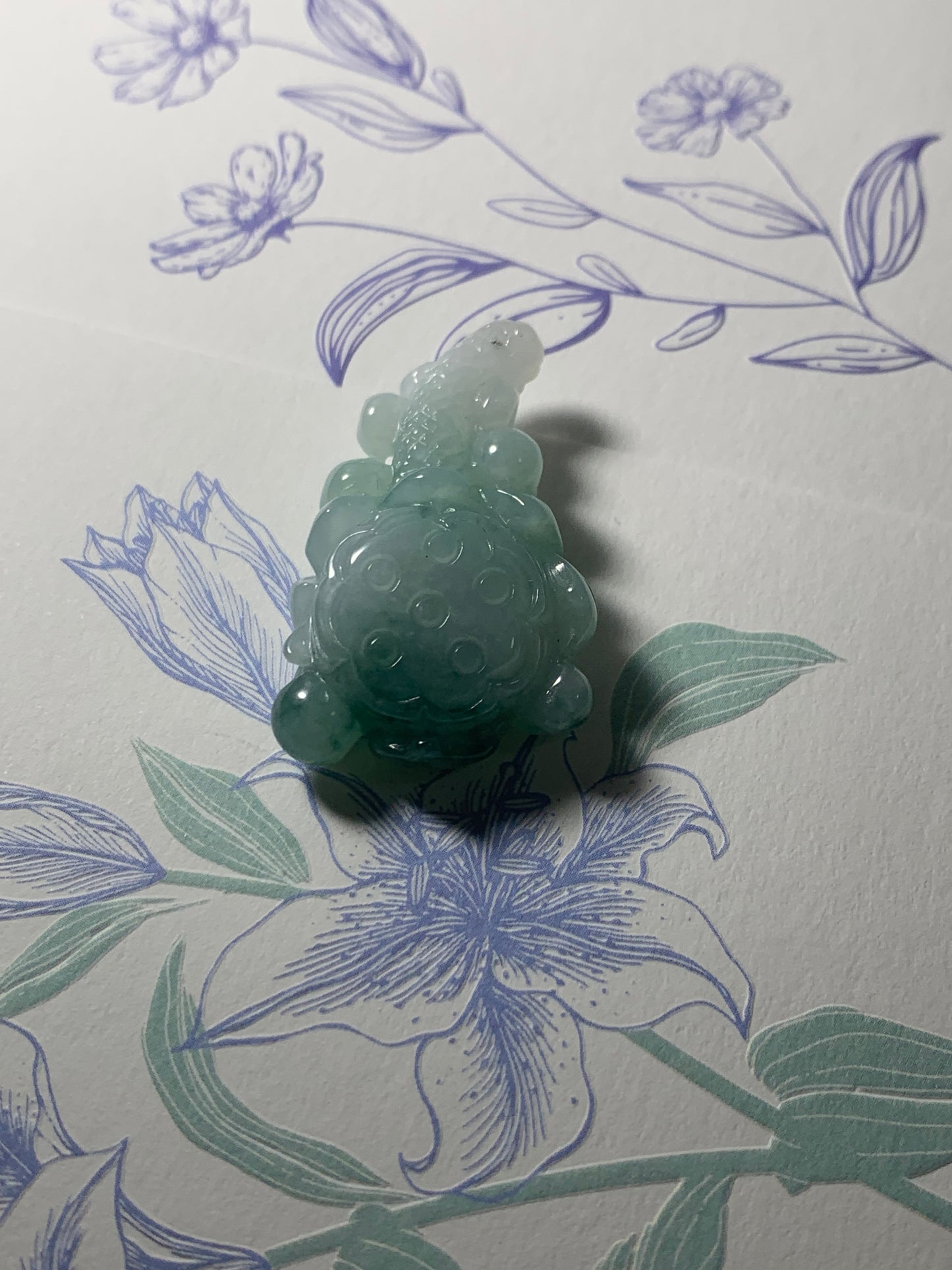 Jadeite Pendant ｜天然翡翠荷花吊墜(JP00154)