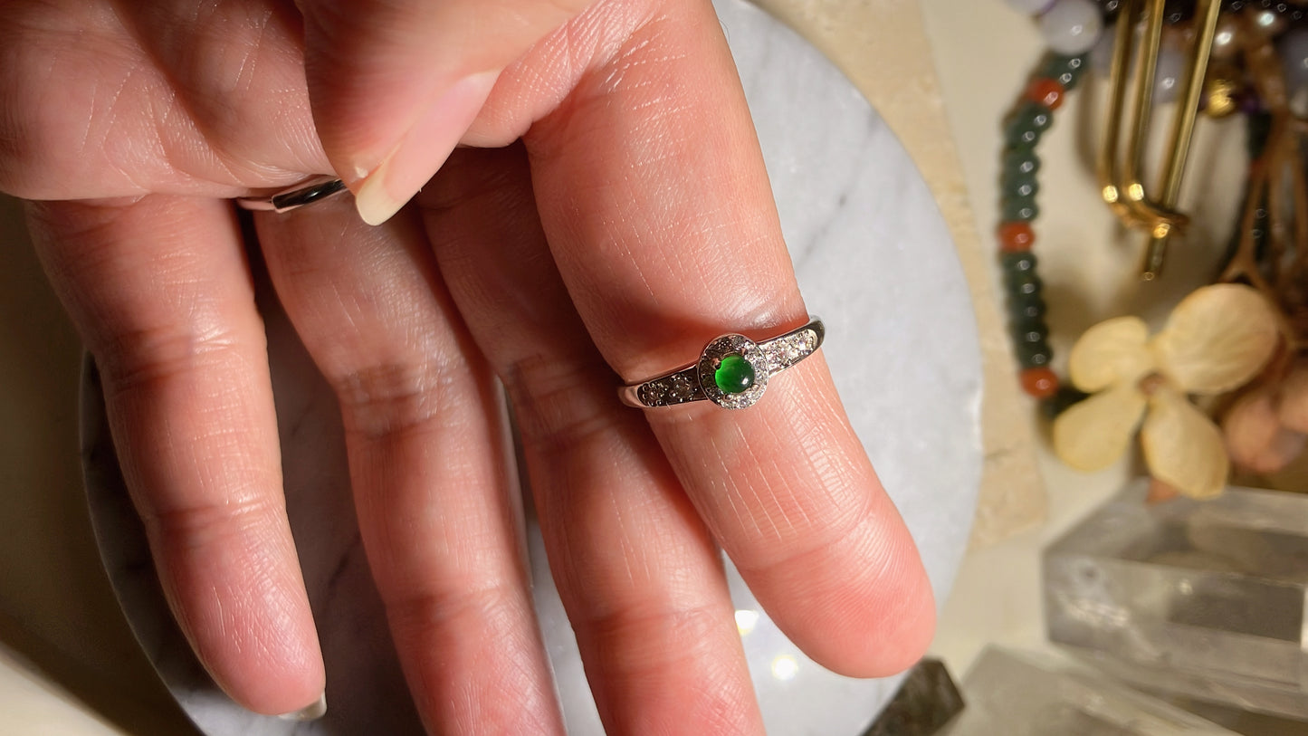 Jadeite Ring｜天然翡翠鑲嵌戒指 (JRS055)