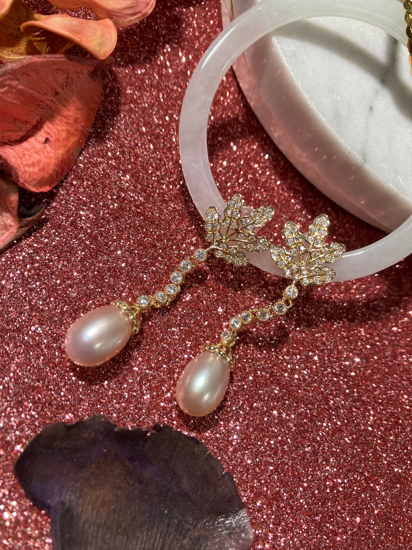 Natural Pearl Earrings 天然淡水珍珠 耳環(JPE0001)