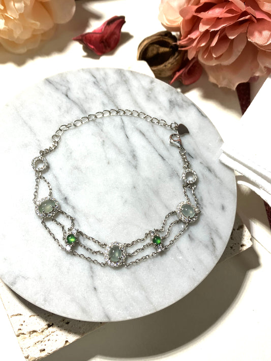 Jadeite Bracelet｜天然冰透翡翠手鏈 (JS0127))