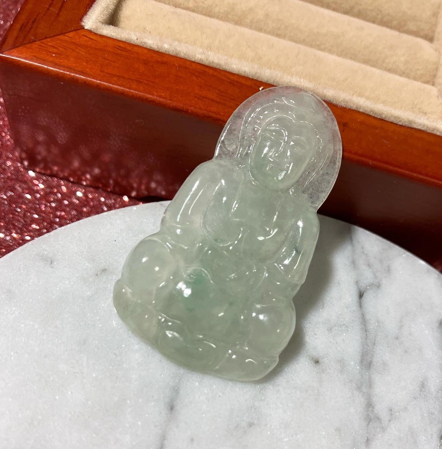 Jadeite Jade Pendant ｜天然翡翠觀音吊墜 (JP0082)