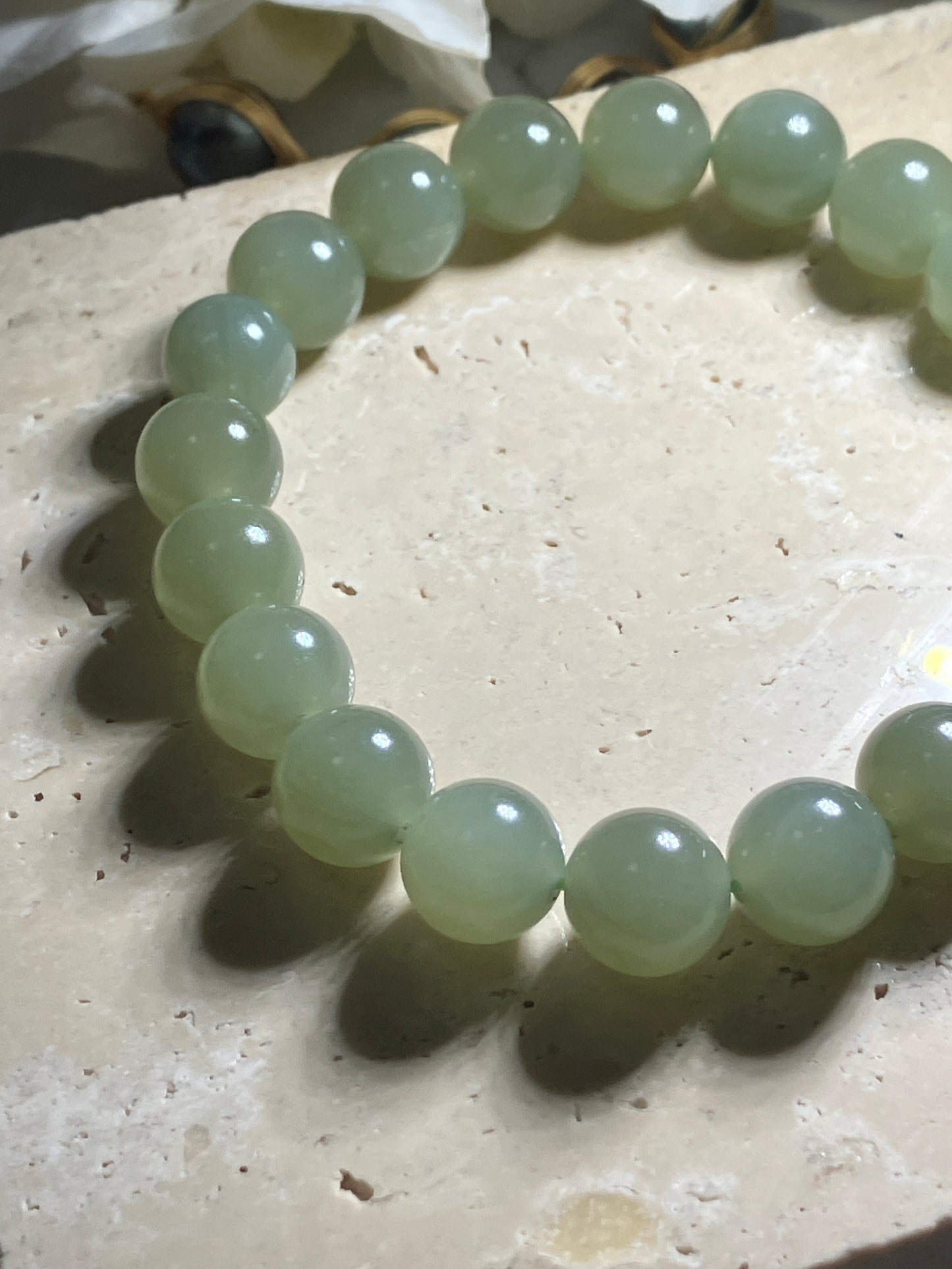 Natural Nephrite Jade Bracelet天然和田玉手鏈(NJ B157）