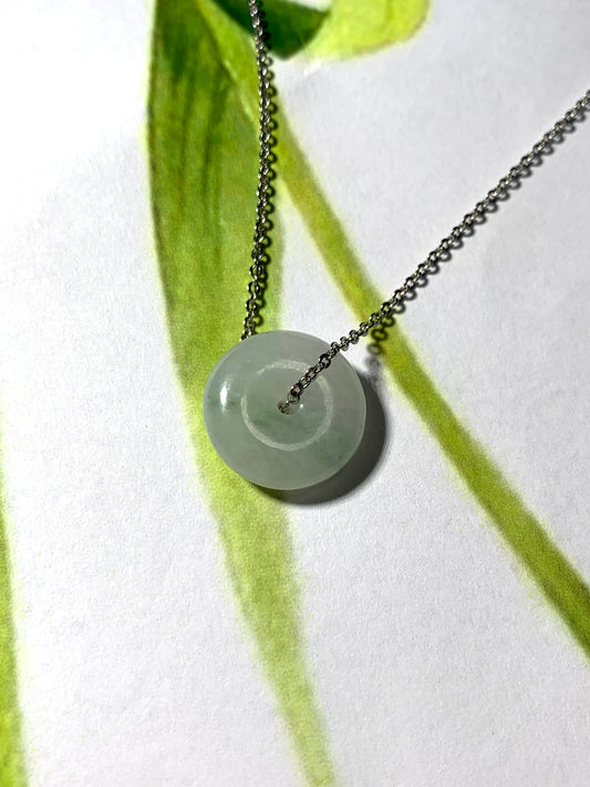 Jadeite Donut  Pendant ｜天然翡翠 平安扣吊墜 (JBN0020)