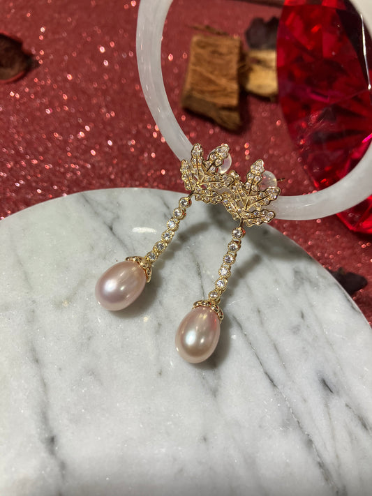 Natural Pearl Earrings 天然淡水珍珠 耳環(JPE0001)