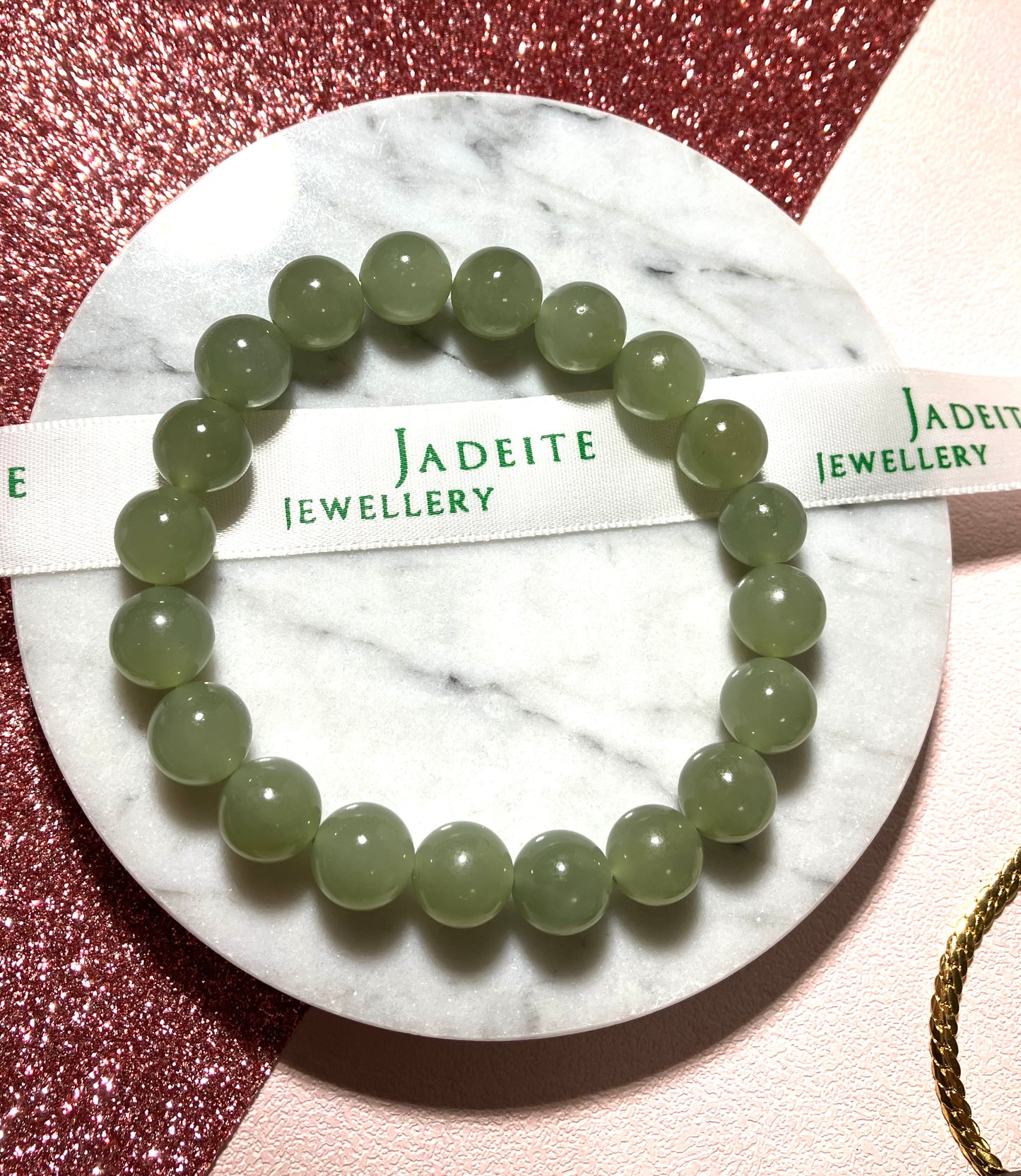 Natural Nephrite Jade Bracelet天然和田玉手鏈(NJ B157）